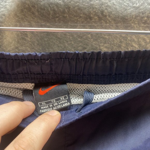 NIKE Men SWIMSUIT Sz XL Dark Blue Swimming Trunks Board Shorts swim Logo - Picture 2 of 6